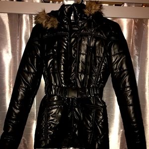 Snow jacket with fur trim hoodie